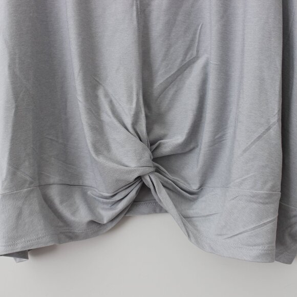 Old Navy Womens Cloud 94 Soft Twist-Front Crop Top Gray Multisize NWT - Picture 4 of 4